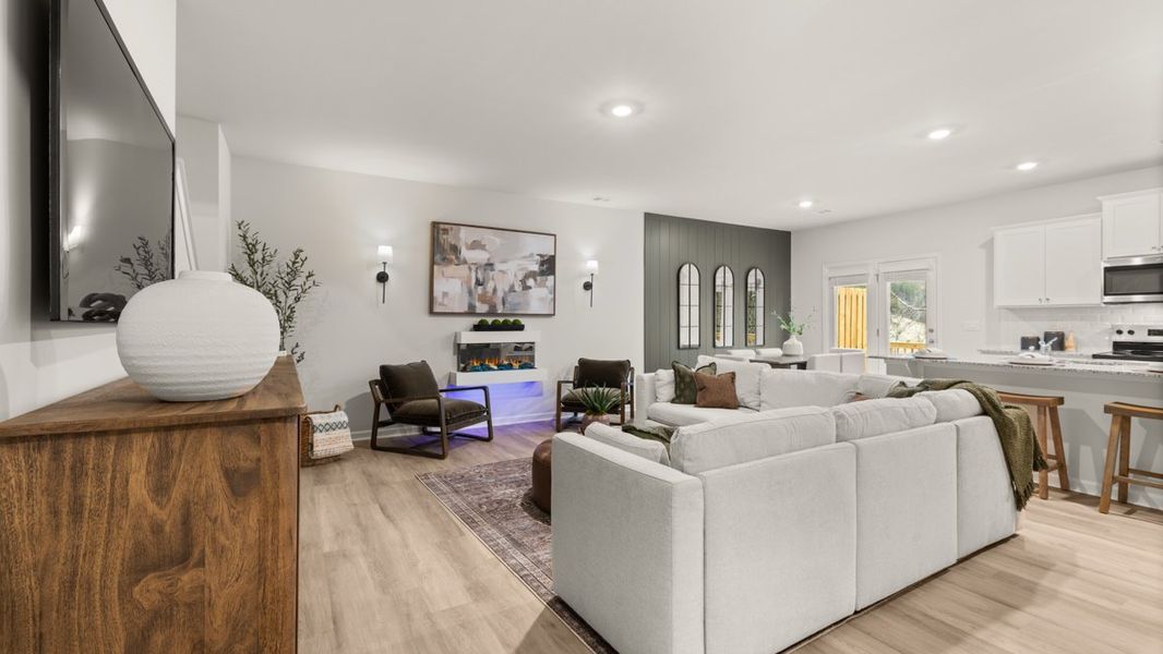 Representative furnished interior of a home built from the Sudbury 24' Townhome by D.R. Horton in Mountain Park, Dahlonega (Image 11).