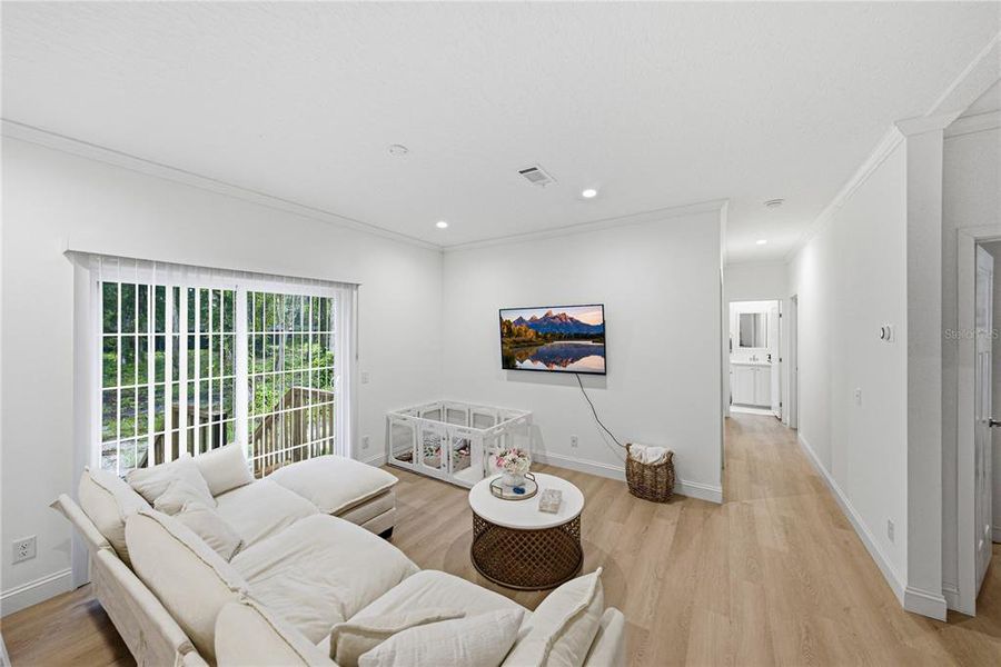 Furnished interior view inside a new home in , Webster (Image 32).