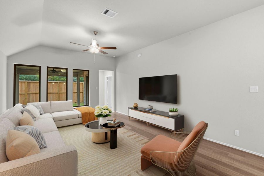 Furnished interior view inside a new home in Grand Central Park, Conroe (Image 12).