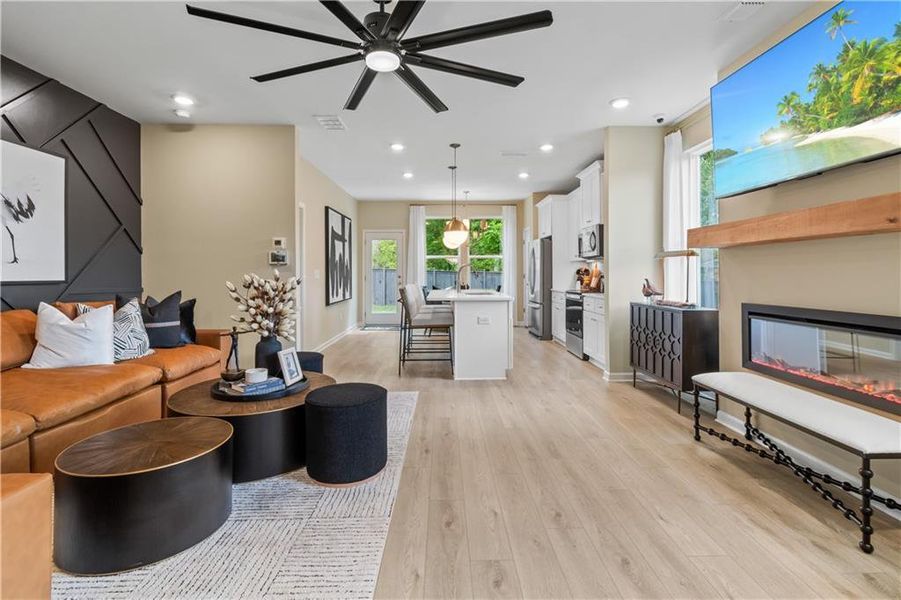 Furnished interior view inside a new home in Enclave at Evergreen, Fairburn (Image 11).