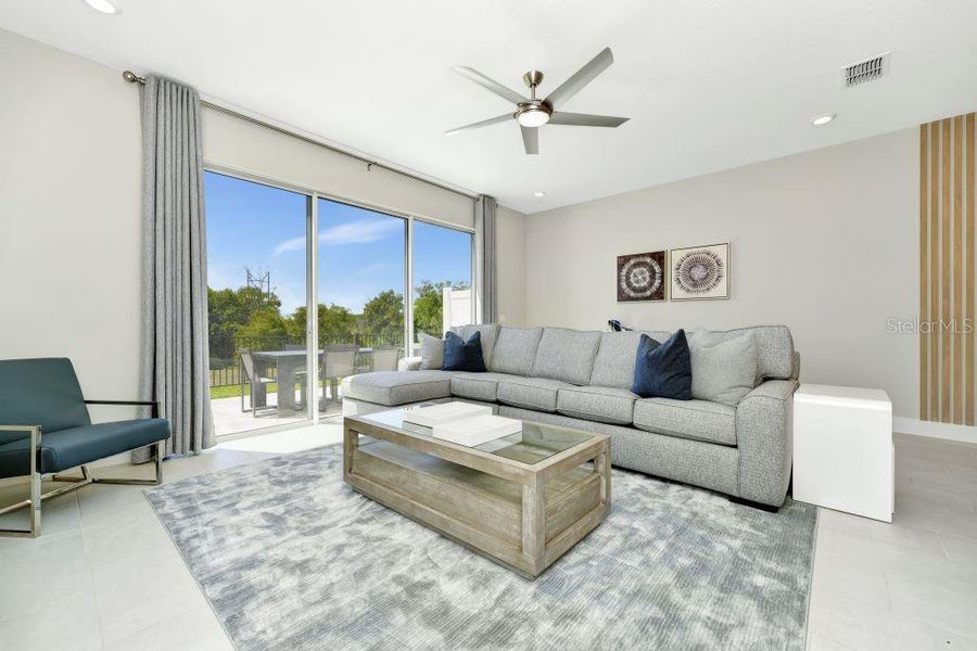 Furnished interior view inside a new home in , Kissimmee (Image 3). Furnished interior view inside a new home in , Kissimmee (Image 3).