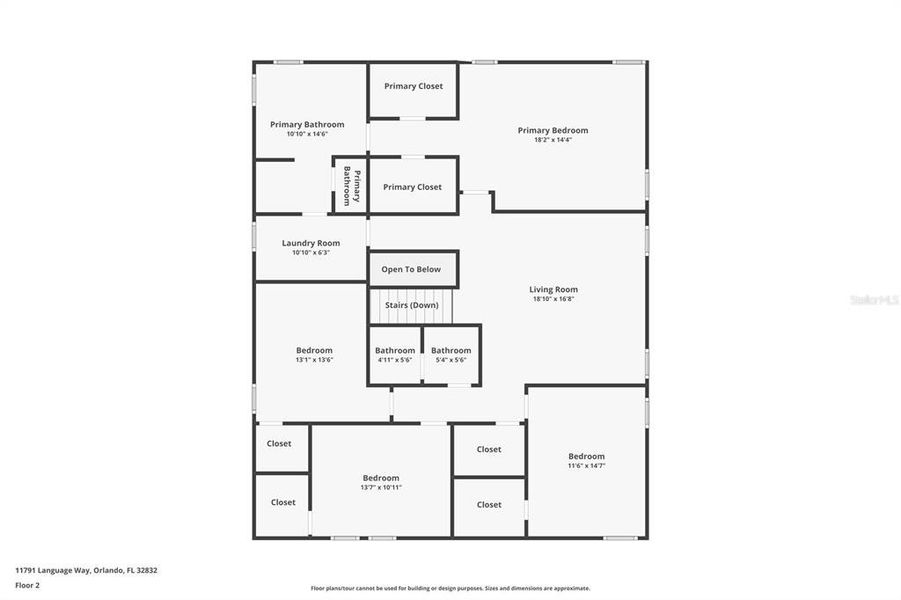 2D floor plan layout of this home in , Orlando, FL (Image 4).