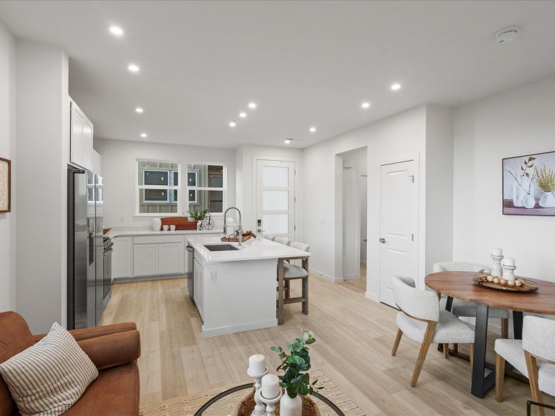 Furnished interior view inside a new home in The Vistas at West Mesa, Colorado Springs (Image 10). Furnished interior view inside a new home in The Vistas at West Mesa, Colorado Springs (Image 10).