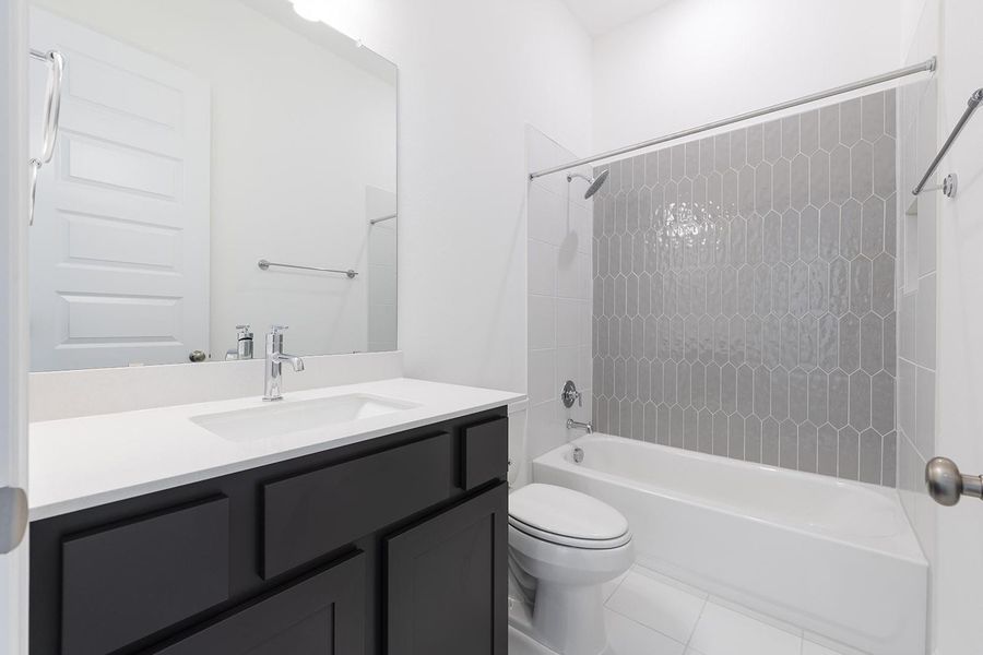 Furnished interior view inside a new home in Lariat - 70', Liberty Hill (Image 11).