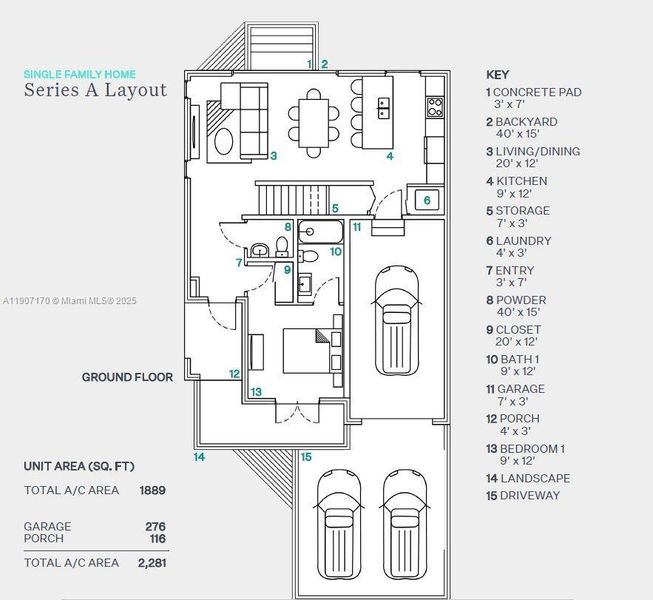 2D floor plan layout of this home in , Florida City, FL (Image 3). 2D floor plan layout of this home in , Florida City, FL (Image 3).