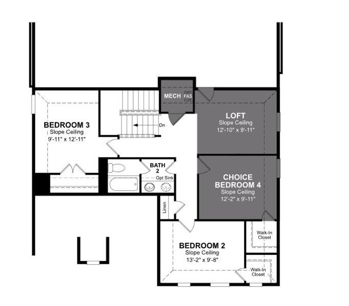 2D floor plan layout of this home in Whitewing Trails, Princeton, TX (Image 5).