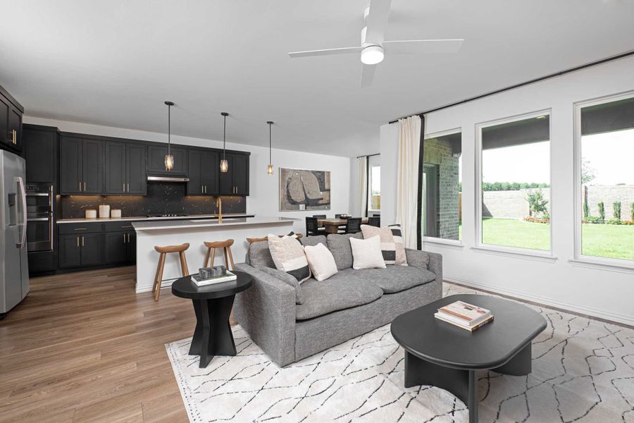 Representative furnished interior of a home built from the Grayson by Ashton Woods in Monticello Park, Princeton (Image 4).