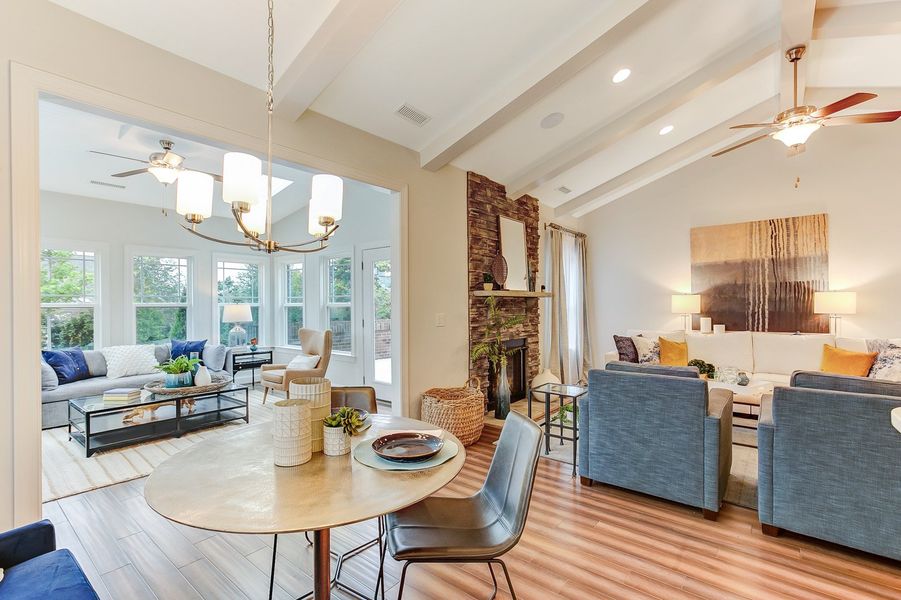 Representative furnished interior of a home built from the Ashton by Keystone Homes NC in Weybridge, Burlington (Image 20).
