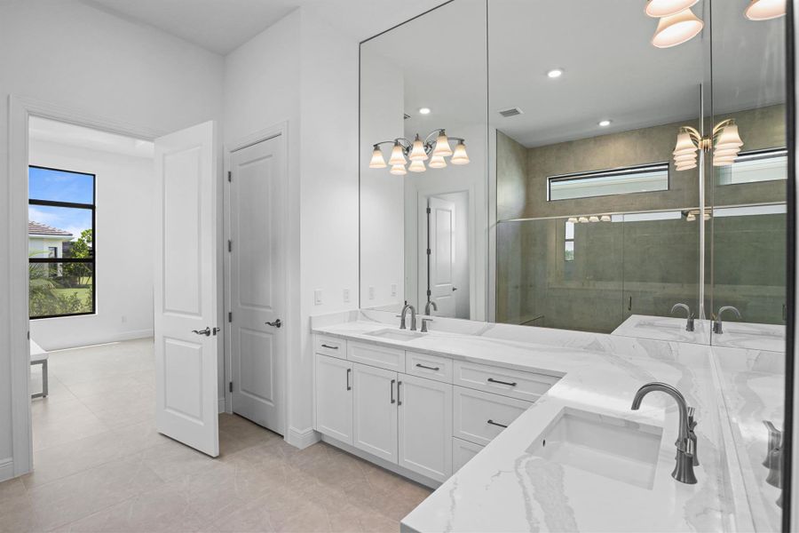 Furnished interior view inside a new home in Cresswind Palm Beach at Westlake, The Acreage (Image 41).