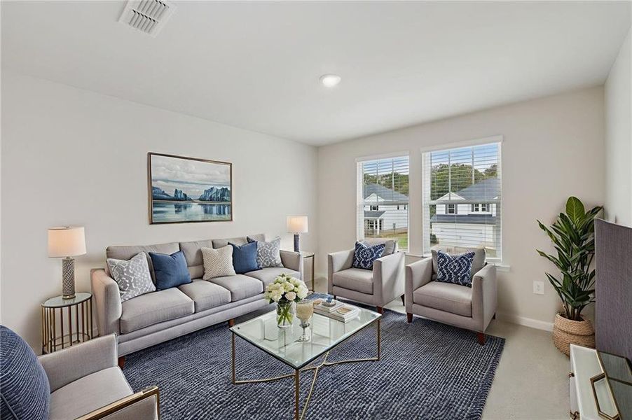 Furnished interior view inside a new home in Preserve at Mountain Creek, Pendergrass (Image 9). Furnished interior view inside a new home in Preserve at Mountain Creek, Pendergrass (Image 9).
