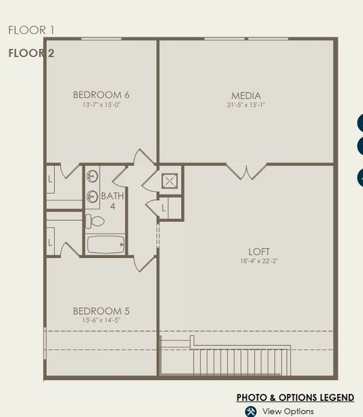 2D floor plan layout for the Easley Grande by Pulte Homes in Reagan Landing, Bradenton, FL (Image 4).