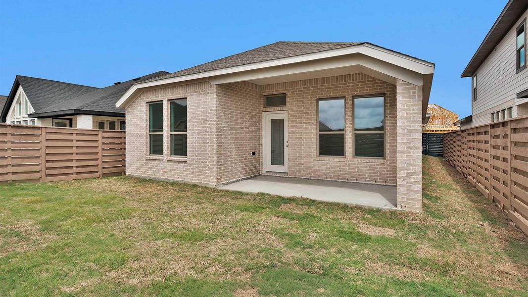 Exterior details and patio area of a home in Austin Point, Richmond (Image 2).