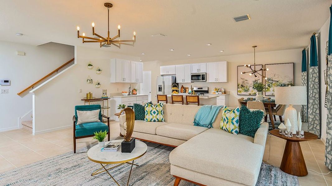 Furnished interior view inside a new home in Coasterra Community Group Page, Palmetto (Image 8).