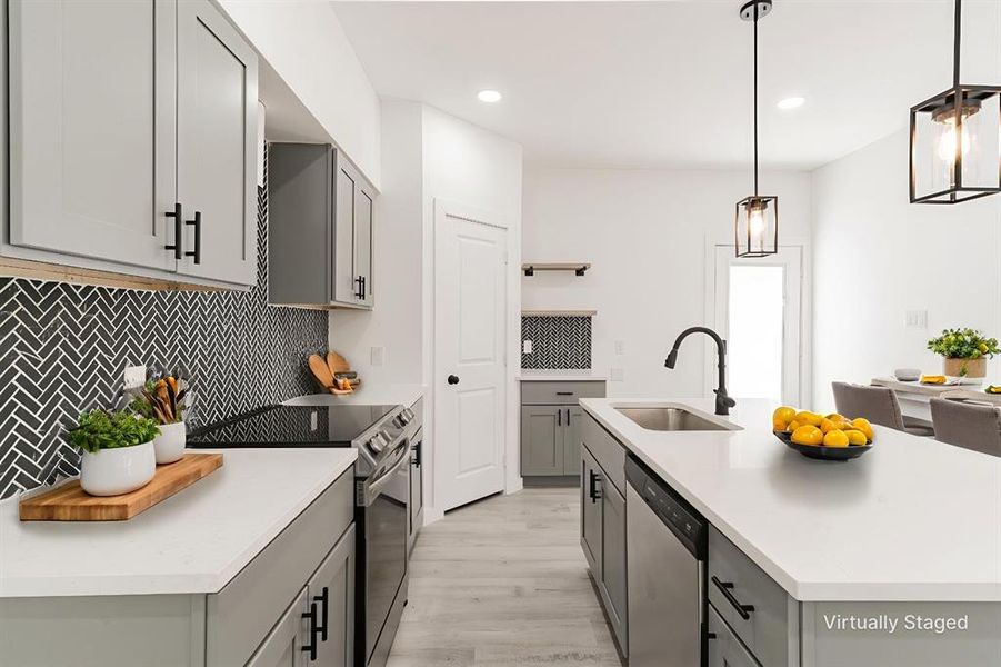 Furnished interior view inside a new home in , Dallas (Image 9).