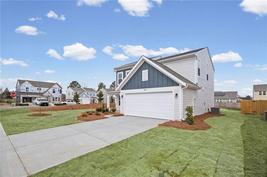 Front exterior of a new home in Cherry Glen, Euharlee, GA, highlighting curb appeal (Image 16).