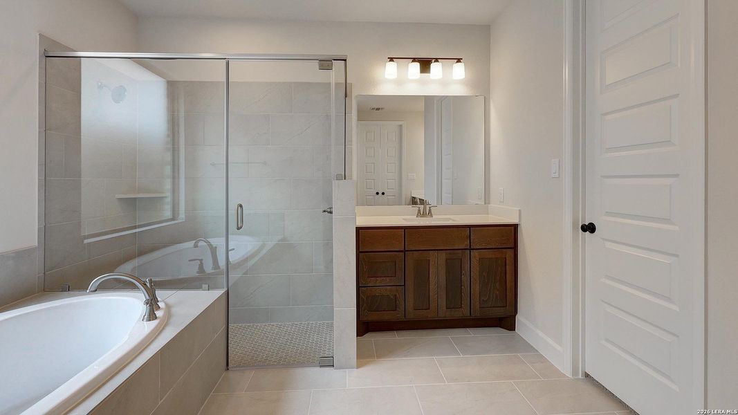 Furnished interior view inside a new home in Briggs Ranch, San Antonio (Image 13).