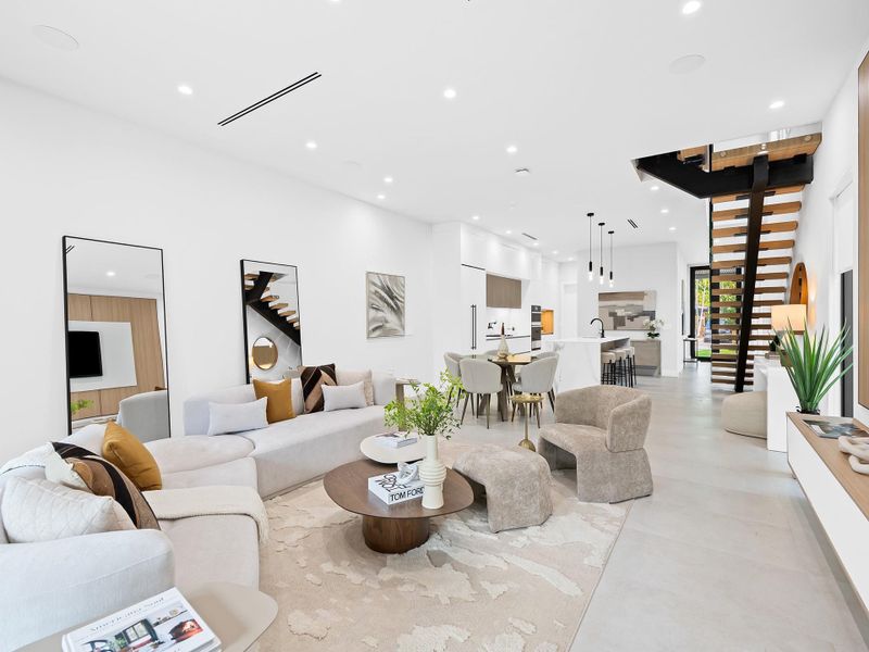 Furnished interior view inside a new home in , Fort Lauderdale (Image 12). Furnished interior view inside a new home in , Fort Lauderdale (Image 12).