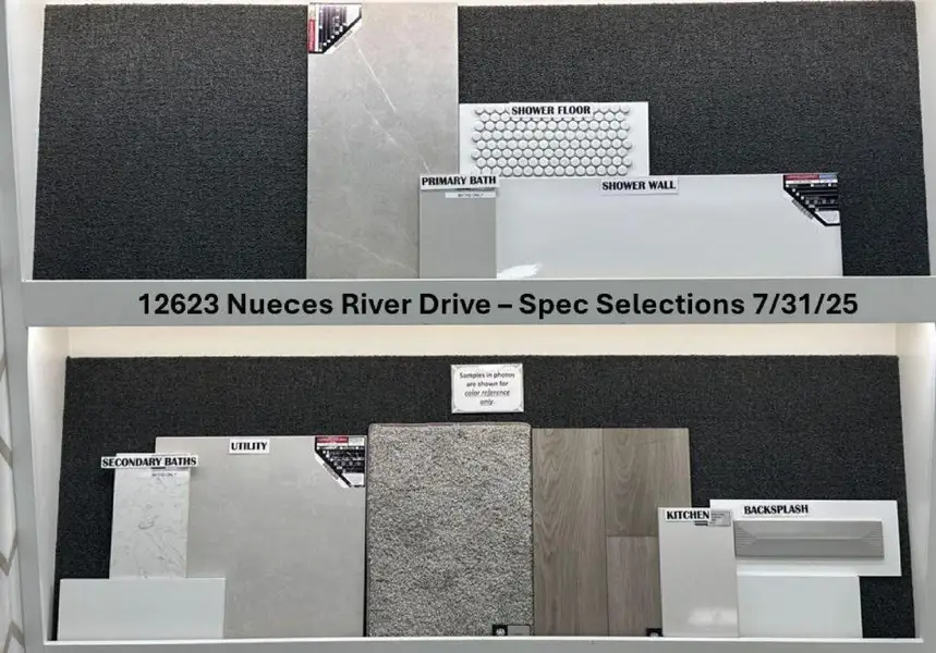 Sample of building materials used in homes in Bridgeland, Cypress (Image 6). Sample of building materials used in homes in Bridgeland, Cypress (Image 6).