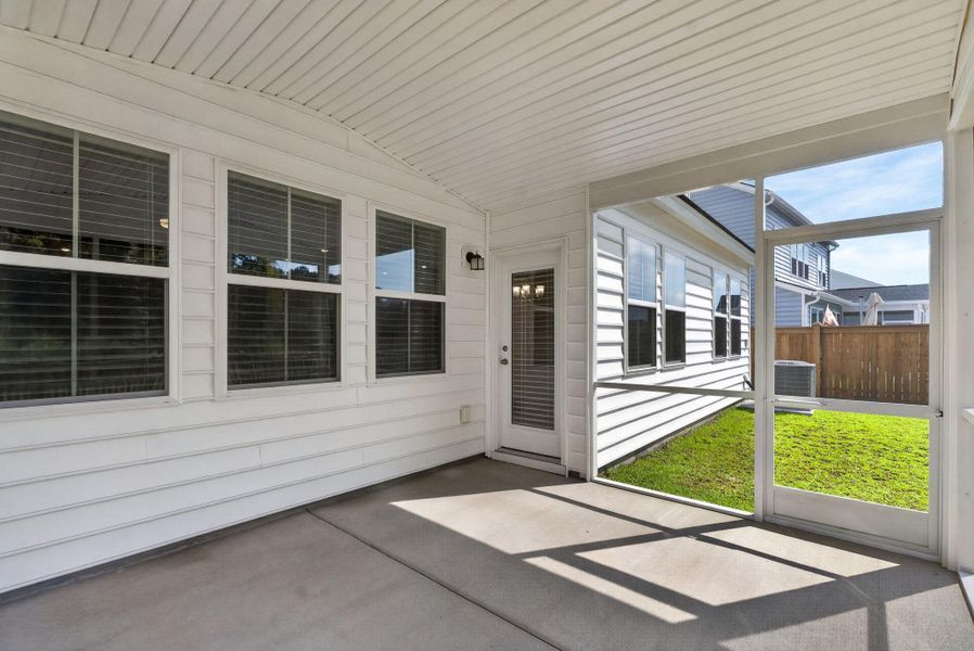 Exterior details and patio area of a home in Sweetgrass at Summers Corner, Summerville (Image 4).
