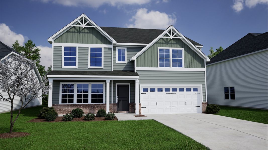 Representative exterior photo of a completed home built from the Turner - Genesis Value Collection by Mungo Homes in Hainer Place, Conway, SC (Image 28). Representative exterior photo of a completed home built from the Turner - Genesis Value Collection by Mungo Homes in Hainer Place, Conway, SC (Image 28).