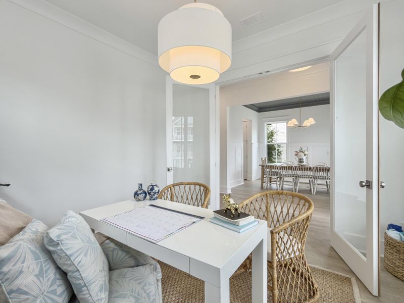 Furnished interior view inside a new home in Overlook at Copahee Sound, Awendaw (Image 8).