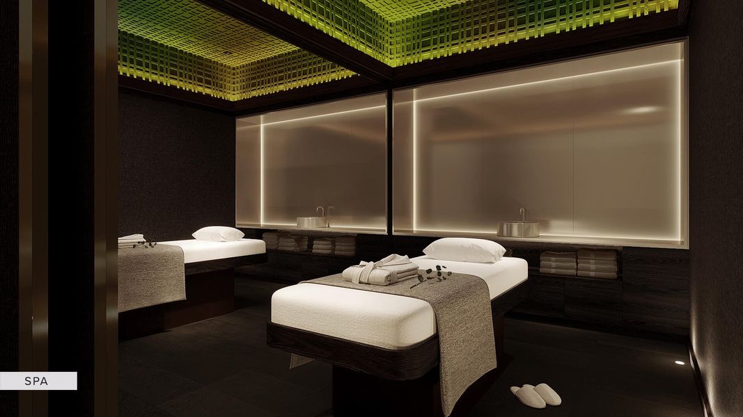 20,000 Square Feet of Amenities including spa treatment rooms.