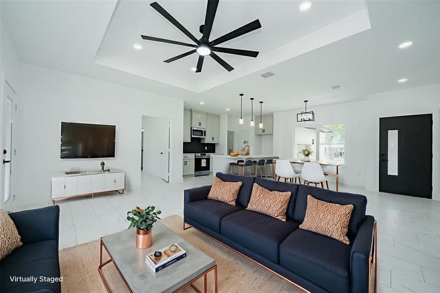 Furnished interior view inside a new home in , Malakoff (Image 15).