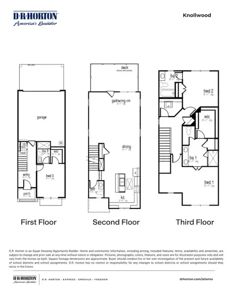 2D floor plan layout of this home in Benteen Reserve, Atlanta, GA (Image 2).