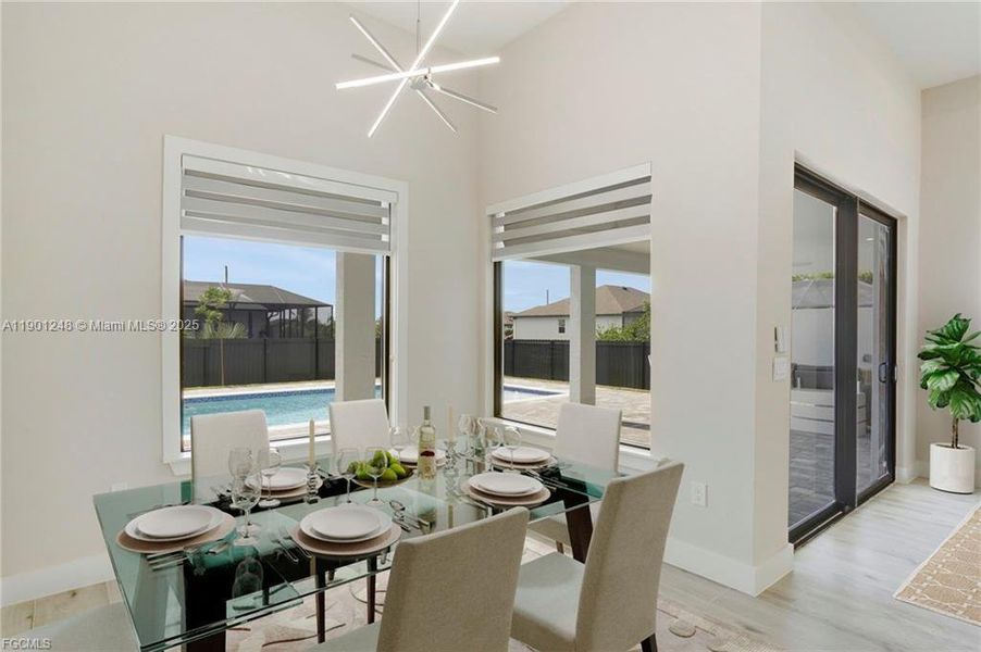 Furnished interior view inside a new home in , Cape Coral (Image 3). Furnished interior view inside a new home in , Cape Coral (Image 3).