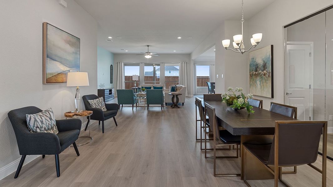 Representative furnished interior of a home built from the Guadalupe by D.R. Horton in Eden Ranch, Arlington (Image 24).