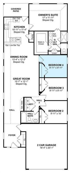 The Leopold floor plan by K. Hovnanian® Homes. 1st Floor shown. *Prices, plans, dimensions, features, specifications, materials, and availability of homes or communities are subject to change without notice or obligation.