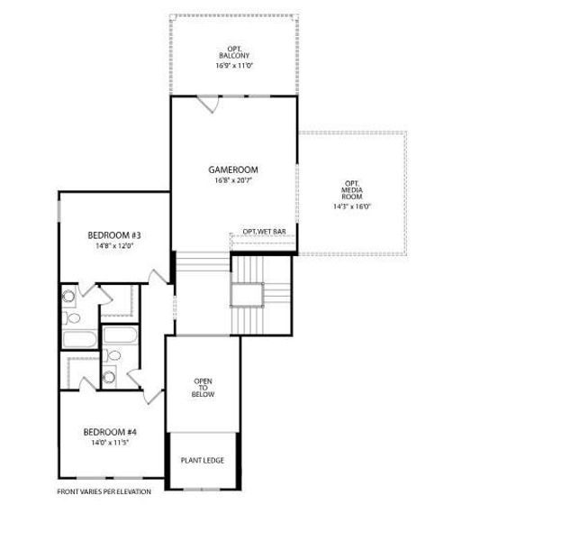 Somerville Second Level Floor Plan