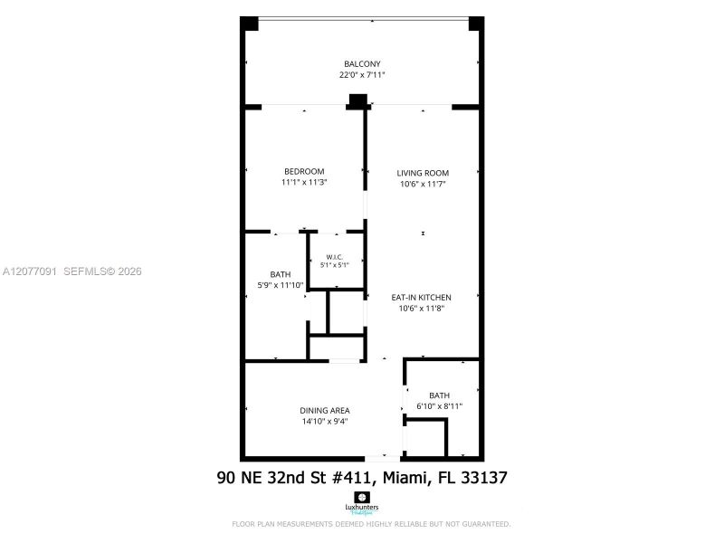 2D floor plan layout of this home in , Miami, FL (Image 5).