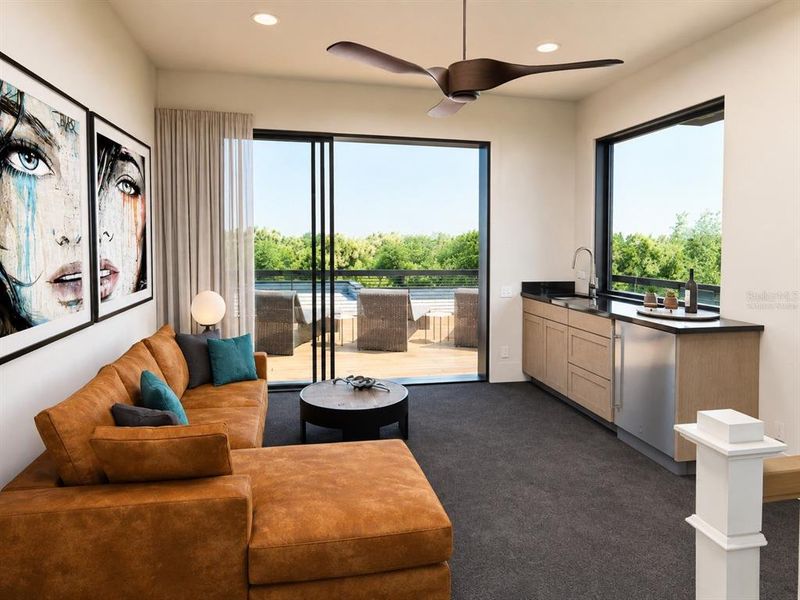 Furnished interior view inside a new home in , St. Petersburg (Image 8).