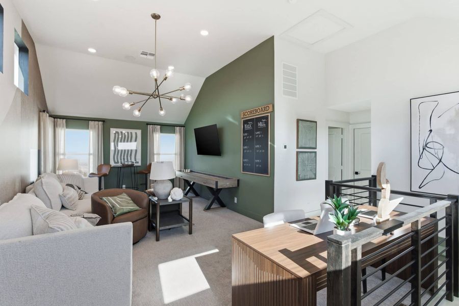 Furnished interior view inside a new home in Prominence – Now Selling, San Antonio (Image 39). Furnished interior view inside a new home in Prominence – Now Selling, San Antonio (Image 39).