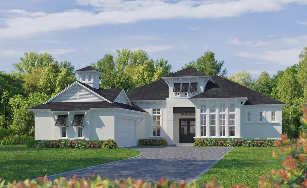 Representative exterior photo of a completed home built from the Egret VIII - Estate Series OYL by ICI Homes in The Estates at Brown's Landing, Port Orange, FL (Image 3). Representative exterior photo of a completed home built from the Egret VIII - Estate Series OYL by ICI Homes in The Estates at Brown's Landing, Port Orange, FL (Image 3).