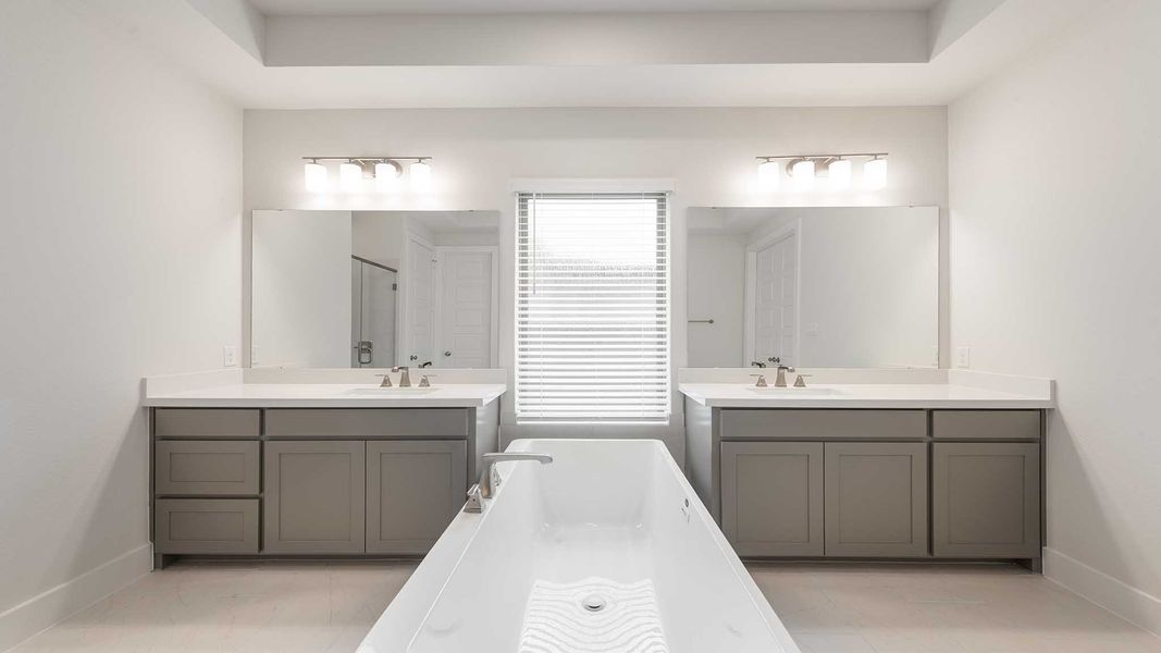 Furnished interior view inside a new home in Devonshire - Reserve 60', Forney (Image 13).