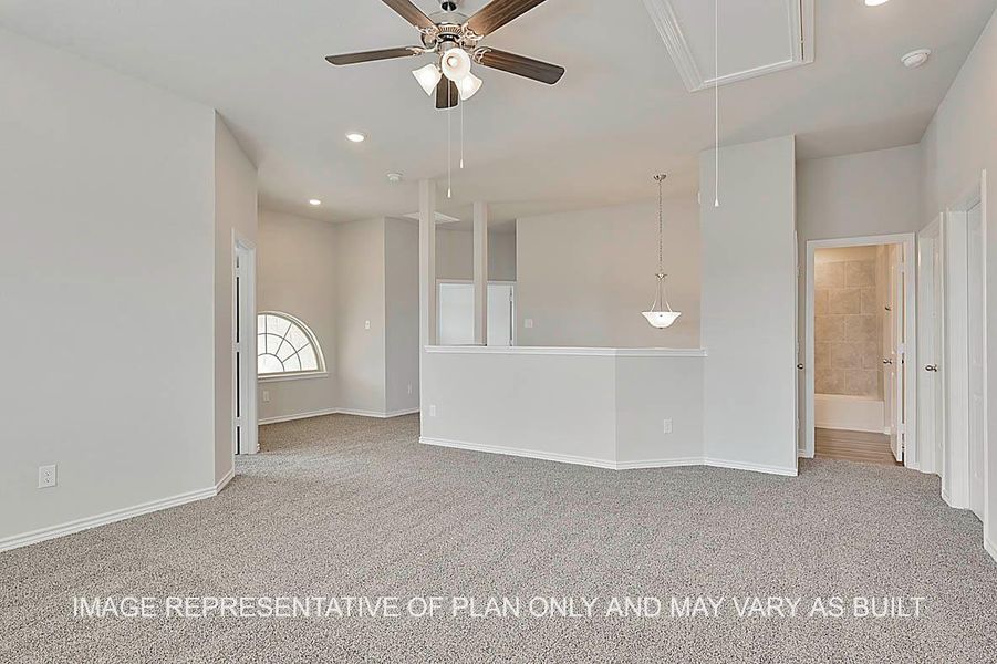Representative unfurnished interior of a home built from the Kiawa by D.R. Horton in Southern Pointe, College Station (Image 20). Representative unfurnished interior of a home built from the Kiawa by D.R. Horton in Southern Pointe, College Station (Image 20).
