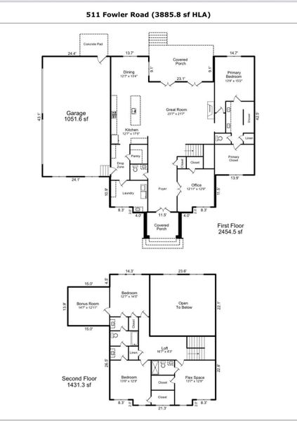 2D floor plan layout of this home in , Monroe, NC (Image 5).