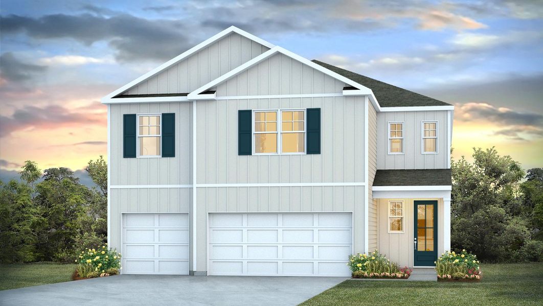Representative exterior photo of a completed home built from the Glencoe by D.R. Horton in Lake Tide Summit, Chapin, SC (Image 4). Representative exterior photo of a completed home built from the Glencoe by D.R. Horton in Lake Tide Summit, Chapin, SC (Image 4).