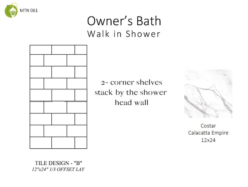 MTN 061 Primary Bath Selections MTN 061 Primary Bath Selections