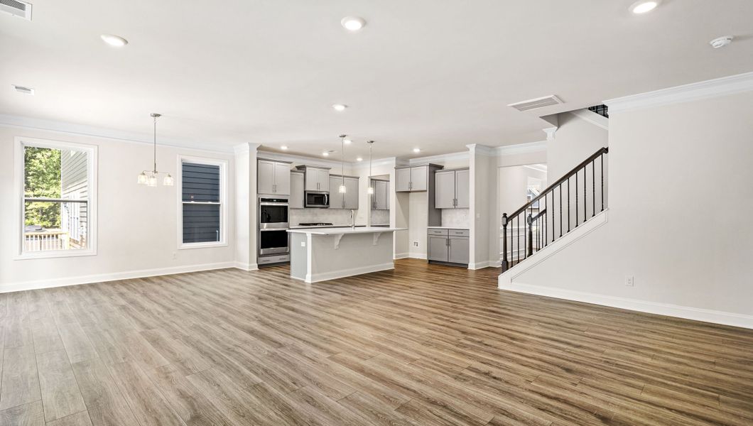 Representative unfurnished interior of a home built from the HAMPSHIRE by D.R. Horton in Seven Oaks, Greenwood (Image 17). Representative unfurnished interior of a home built from the HAMPSHIRE by D.R. Horton in Seven Oaks, Greenwood (Image 17).