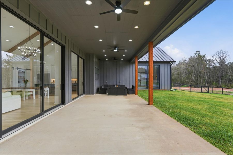Exterior details and patio area of a home in , Willis (Image 23).