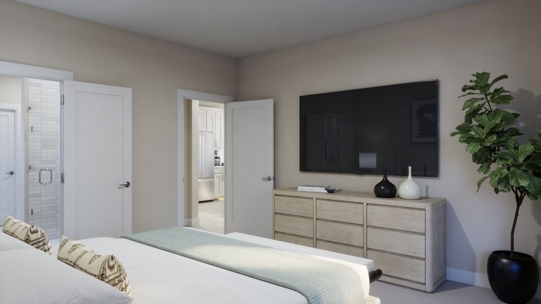 Furnished interior view inside a new home in Lariat, Liberty Hill (Image 10).