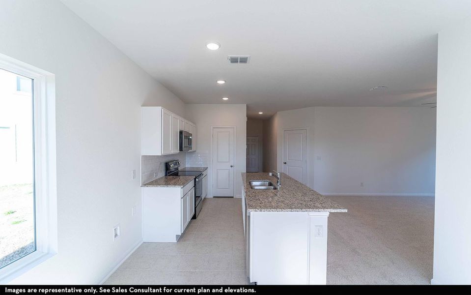 Furnished interior view inside a new home in Caney Mills, Conroe (Image 3).