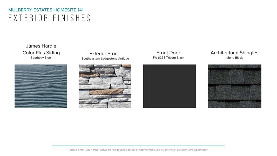 Sample of building materials used in homes in Mulberry Estates, Simpsonville (Image 15). Sample of building materials used in homes in Mulberry Estates, Simpsonville (Image 15).