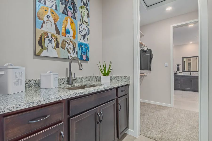 Representative furnished interior of a home built from the 1603 by Elliott Homes in Acacia at Santana, Yuma (Image 24).