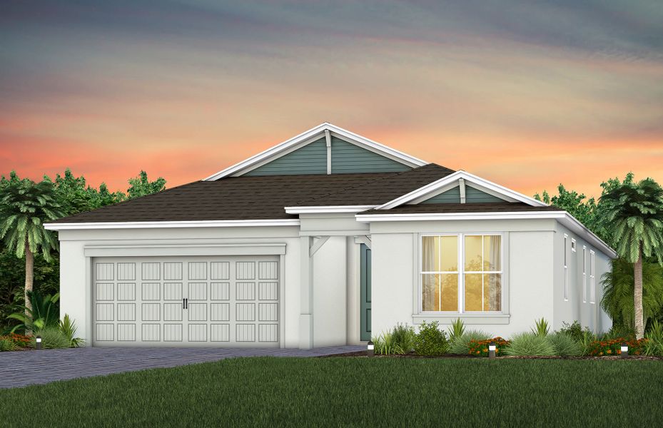 Representative exterior photo of a completed home built from the Symphony by Pulte Homes in Bridgewalk, St. Cloud, FL (Image 19).