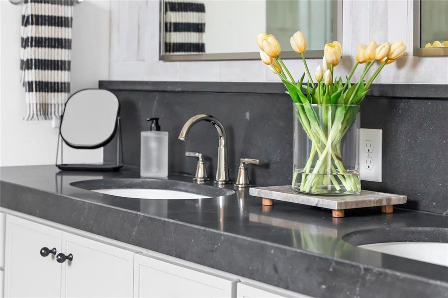 Bathroom view of double vanity Bathroom view of double vanity