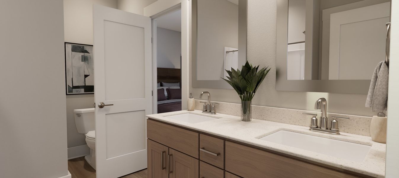 Representative furnished interior of a home built from the Bella by Baker Residential in Atwater Station - Village Collection, Fuquay Varina (Image 20).